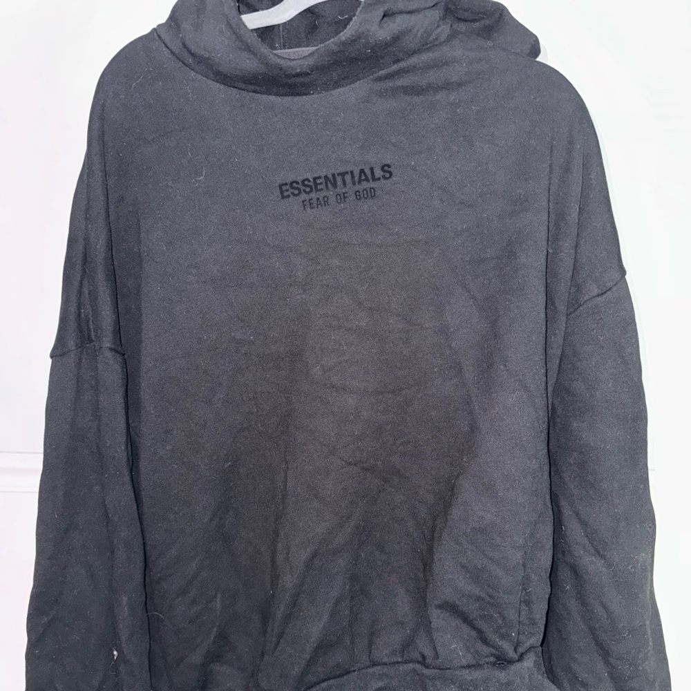 Essentials Black Pullover Hoodie